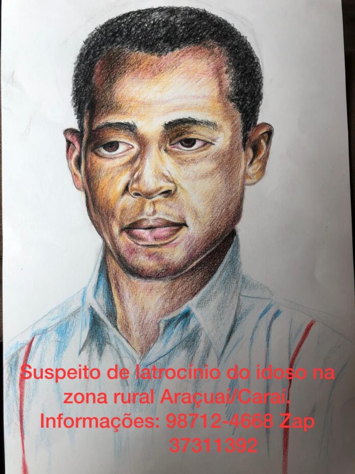 Polícia Civil divulga retrato falado de envolvido em latrocínio contra idoso em Araçuaí