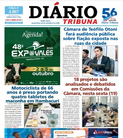 DIÁRIO TRIBUNA 56 ANOS 24 SET 2025 - CAPA