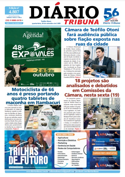 DIÁRIO TRIBUNA 56 ANOS 24 SET 2025 - CAPA