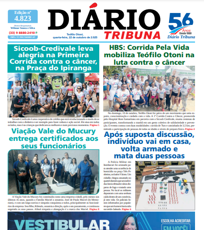 DIÁRIO TRIBUNA 22 OUT 2025 - CAPA