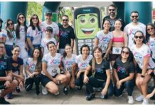 Sicoob-Credivale leva alegria na Primeira Corrida contra o câncer, na Praça do Ipiranga
