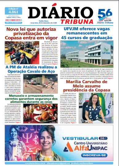 Diário Tribuna, 30 de Dezembro de 2025, Teófilo Otoni – MG