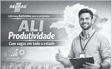 Sebrae Minas seleciona bolsistas para o programa ALI Produtividade, com vagas em todo o estado