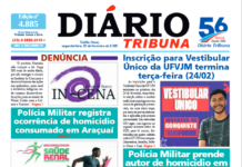 Diário Tribuna, 23 de Fevereiro de 2026, Teófilo Otoni – MG