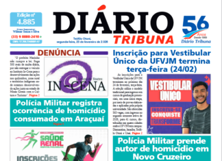 Diário Tribuna, 23 de Fevereiro de 2026, Teófilo Otoni – MG