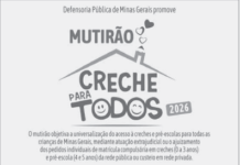 Defensoria de Minas Gerais abre inscrições para a edição 2026 do Mutirão Creche para Todos
