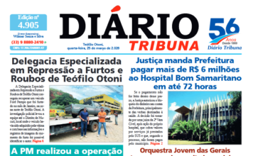 Diário Tribuna, 25 de Março de 2026, Teófilo Otoni – MG