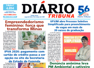 Diário Tribuna, 09 de Março de 2026, Teófilo Otoni – MG
