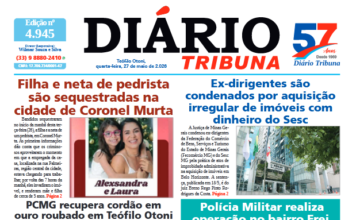 Diário Tribuna, 27 de maio de 2026, Teófilo Otoni – MG