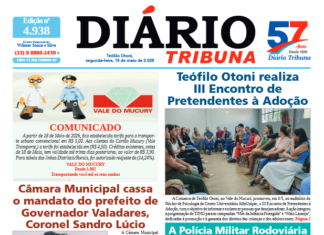 Diário Tribuna, 18 de maio de 2026, Teófilo Otoni – MG
