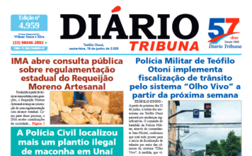 Diário Tribuna, 19 de junho de 2026, Teófilo Otoni – MG