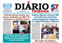 Diário Tribuna, 29 de julho de 2026, Teófilo Otoni – MG
