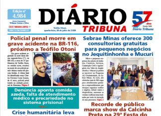 Diário Tribuna, 29 de julho de 2026, Teófilo Otoni – MG