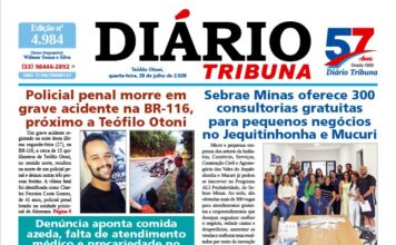 Diário Tribuna, 29 de julho de 2026, Teófilo Otoni – MG