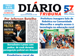 Diário Tribuna, 20 de julho de 2026, Teófilo Otoni – MG