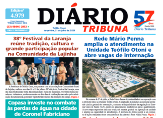 Diário Tribuna, 21 de julho de 2026, Teófilo Otoni – MG