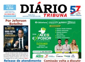 Diário Tribuna, 12 de agosto de 2026, Teófilo Otoni – MG