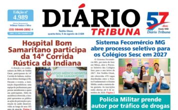 Diário Tribuna, 05 de agosto de 2026, Teófilo Otoni – MG