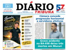 Diário Tribuna, 16 de setembro de 2026, Teófilo Otoni – MG
