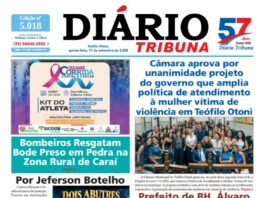Diário Tribuna, 17 de setembro de 2026, Teófilo Otoni – MG
