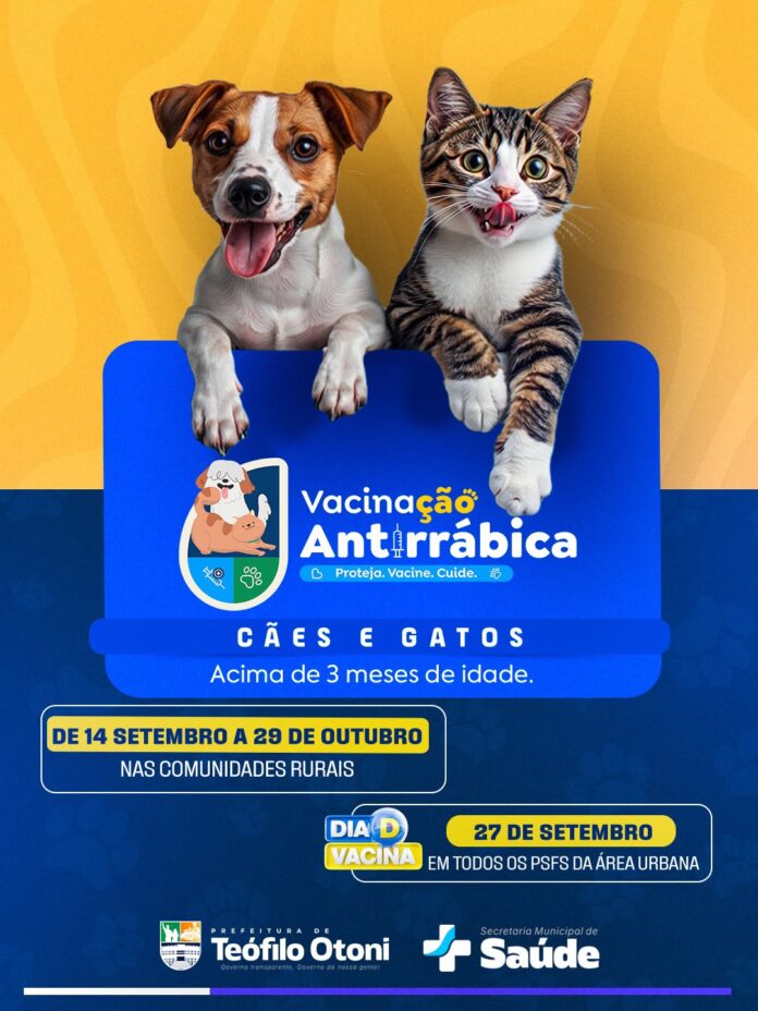 Teófilo Otoni promove Dia D de Vacinação Antirrábica no próximo domingo (27)
