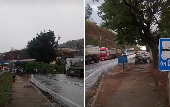 Temporal deixa casas destelhadas, alagamentos e interdita BR-116 em Teófilo Otoni