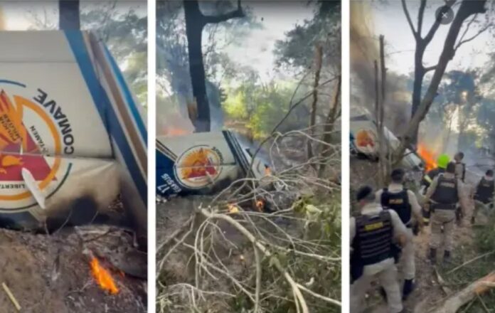 Avião da Polícia Militar cai no Vale do Aço e deixa três militares mortos