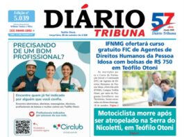 Diário Tribuna, 20 de outubro de 2026, Teófilo Otoni – MG