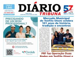 Diário Tribuna, 22 de outubro de 2026, Teófilo Otoni – MG