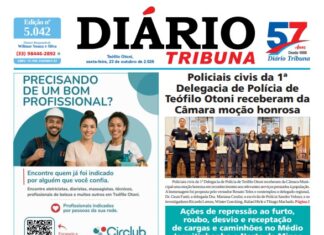 Diário Tribuna, 23 de outubro de 2026, Teófilo Otoni – MG