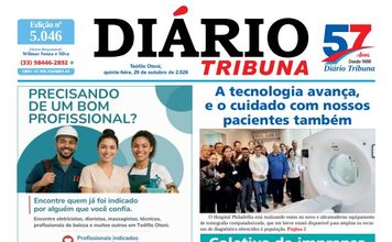 Diário Tribuna, 29 de outubro de 2026, Teófilo Otoni – MG