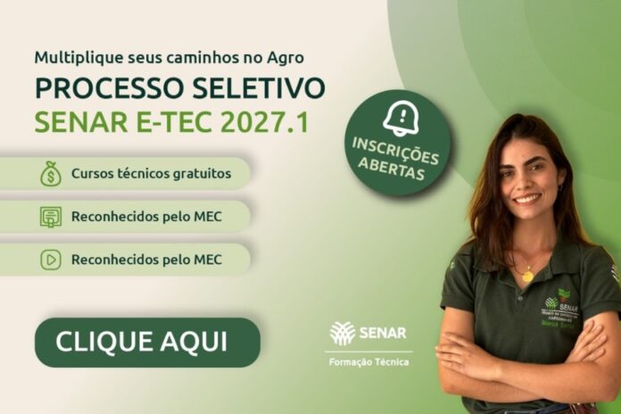 Senar e-Tec oferece cursos técnicos gratuitos